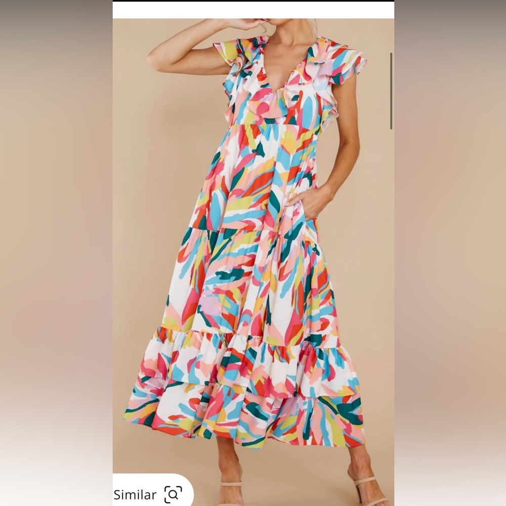 EUC Size M Crosby by Mollie Burch Willow dress in Happy Palms